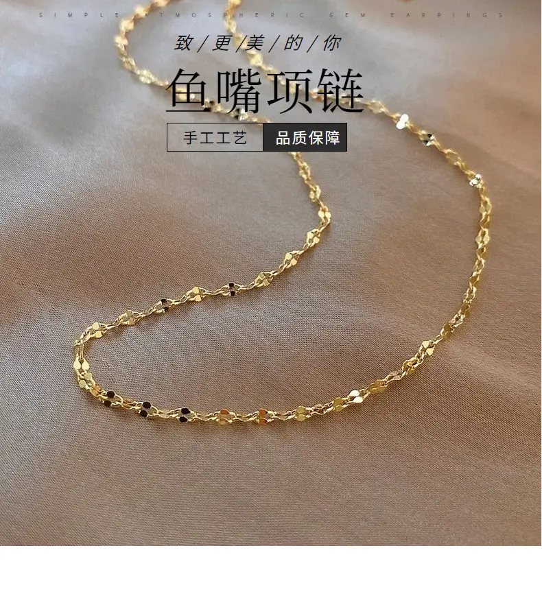 French Style Real Gold Plated Necklace for Women — feature 34