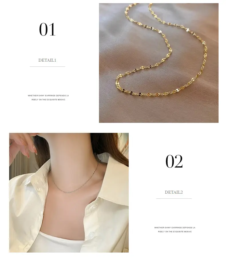 French Style Real Gold Plated Necklace for Women — feature 38