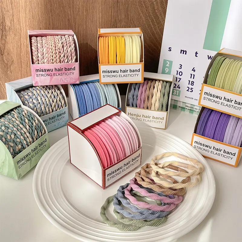 High Stretch Rubber Bands for Women Summer Hair Ties
