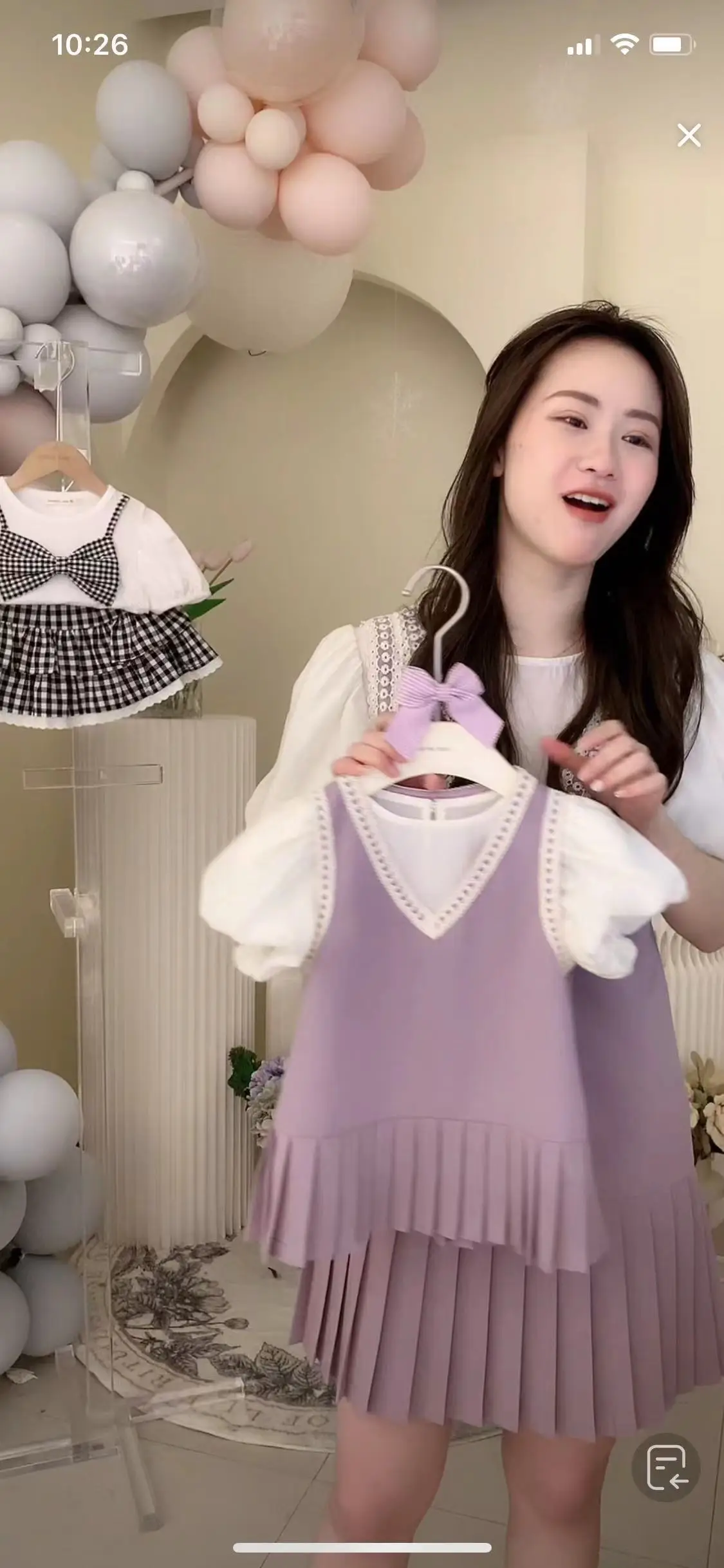 2023 New Girls' Parental Dress Mother & Shorts Set Pink — feature 3