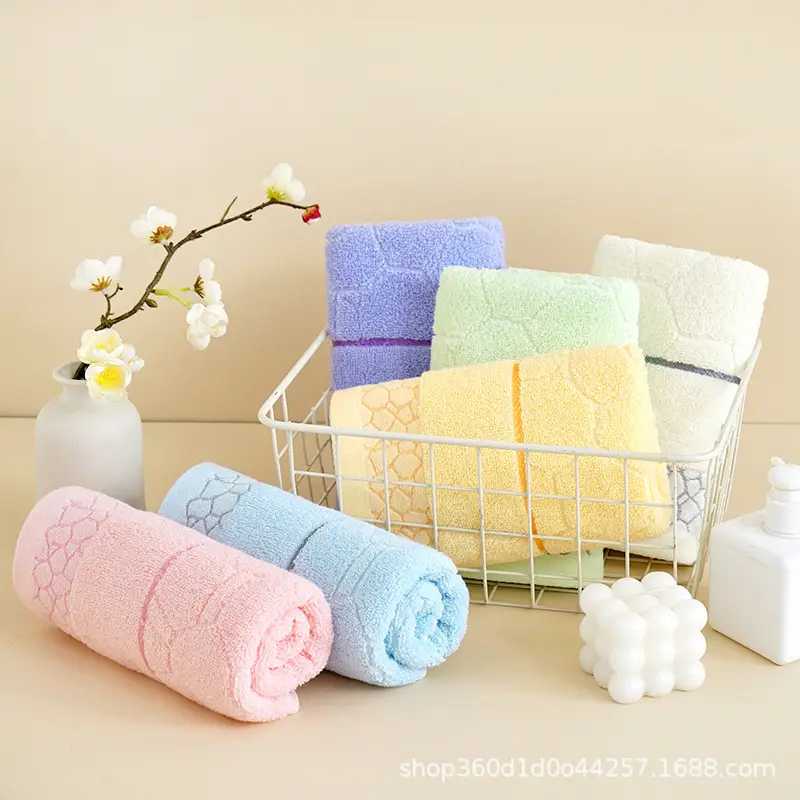 Factory Wholesale Thick Cotton Bath Towel Set Multi Color - Image 47