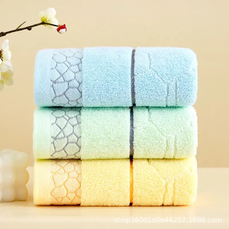 Factory Wholesale Thick Cotton Bath Towel Set Multi Color - Image 30