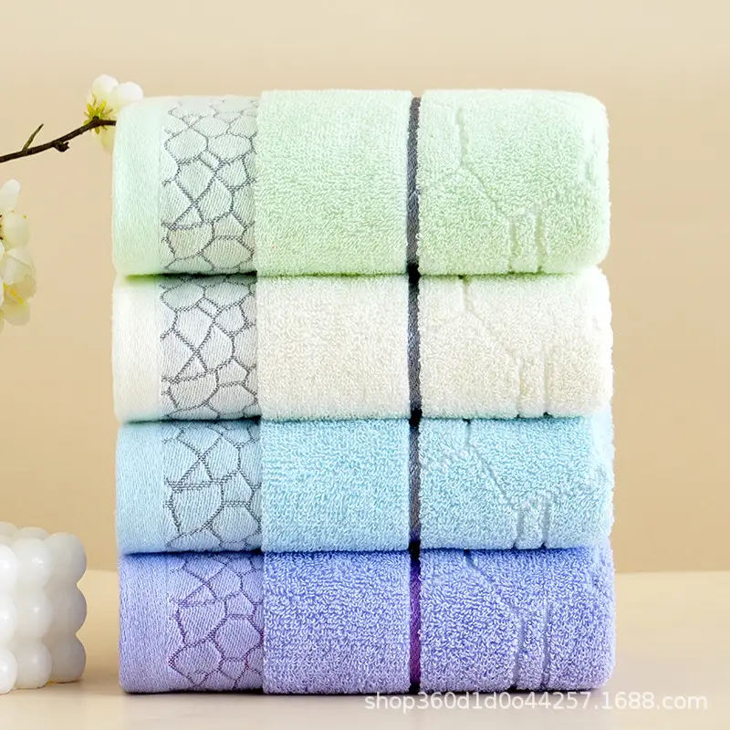Factory Wholesale Thick Cotton Bath Towel Set Multi Color - Image 43