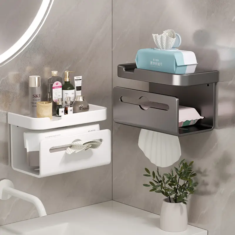 Bathroom Tissue Holder with Punch-Free Pump - Image 4