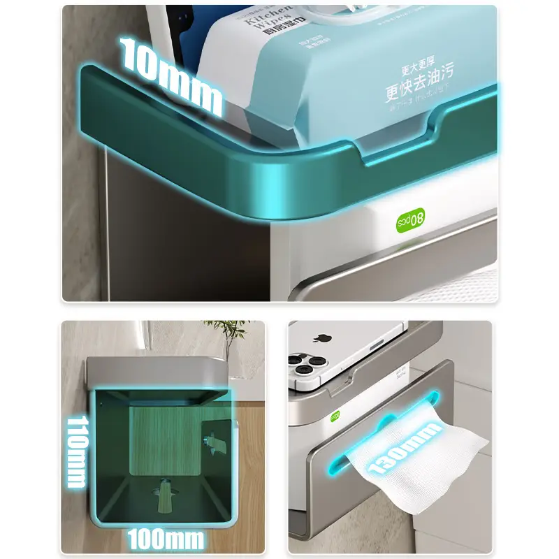 Bathroom Tissue Holder with Punch-Free Pump - Image 5