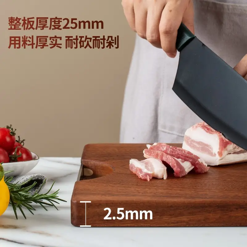 Black Sandalwood Cutting Board Double Sided Kitchen Use - Image 5