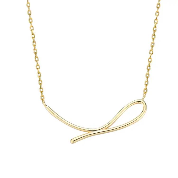 925 Silver Geometric Line Necklace for Women - Image 5