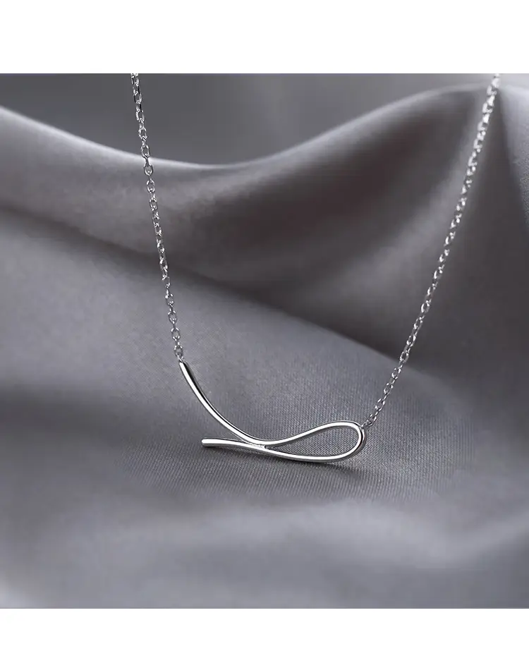 925 Silver Geometric Line Necklace for Women — feature 3