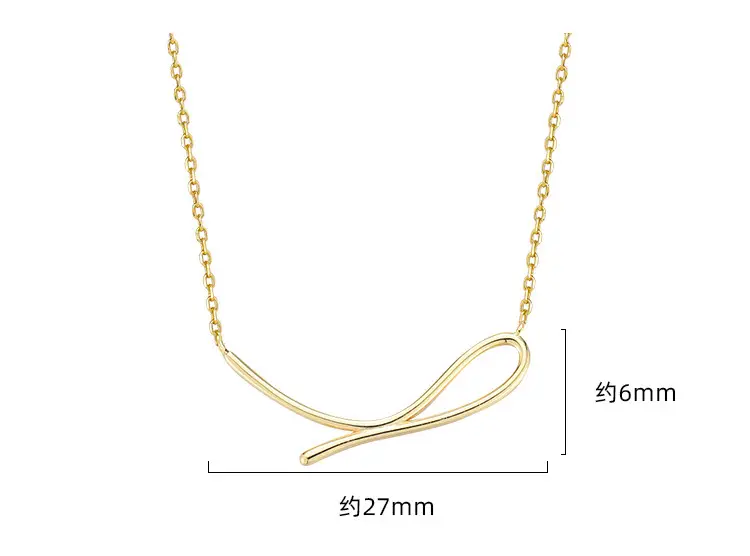 925 Silver Geometric Line Necklace for Women — feature 6