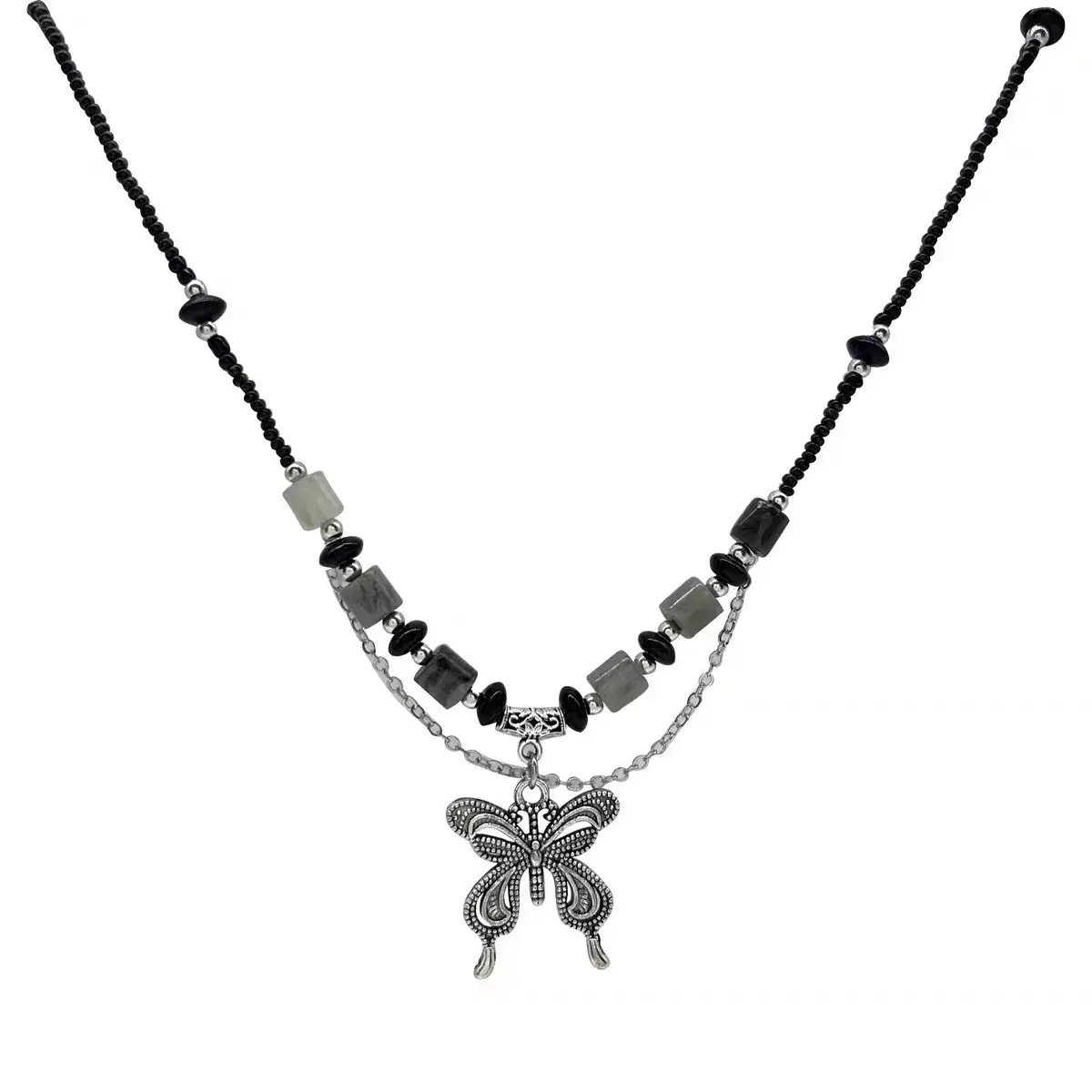 Chinese Butterfly Beaded Necklace for Women - Image 7