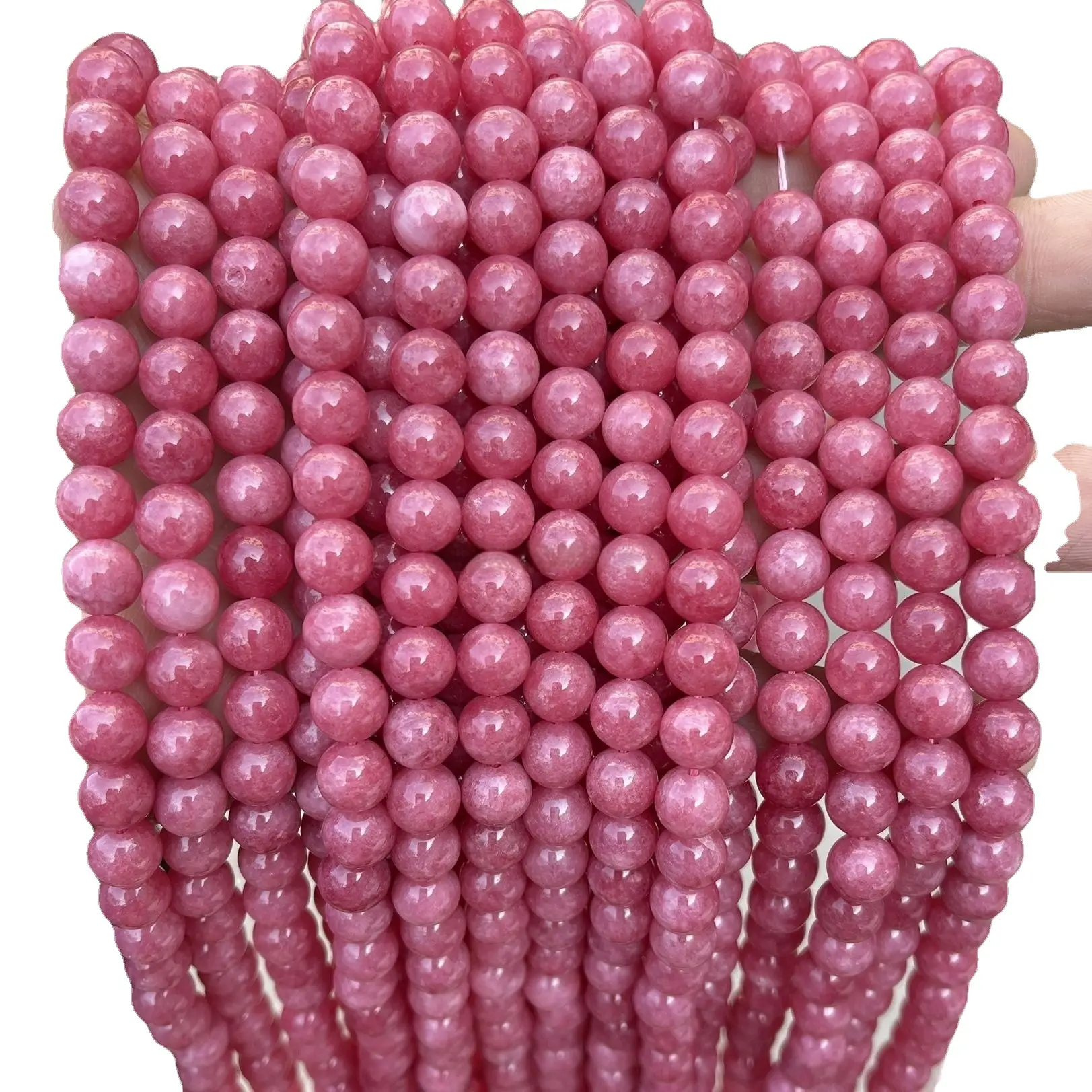 Rose Jade Rhodolite Beads for DIY Jewelry