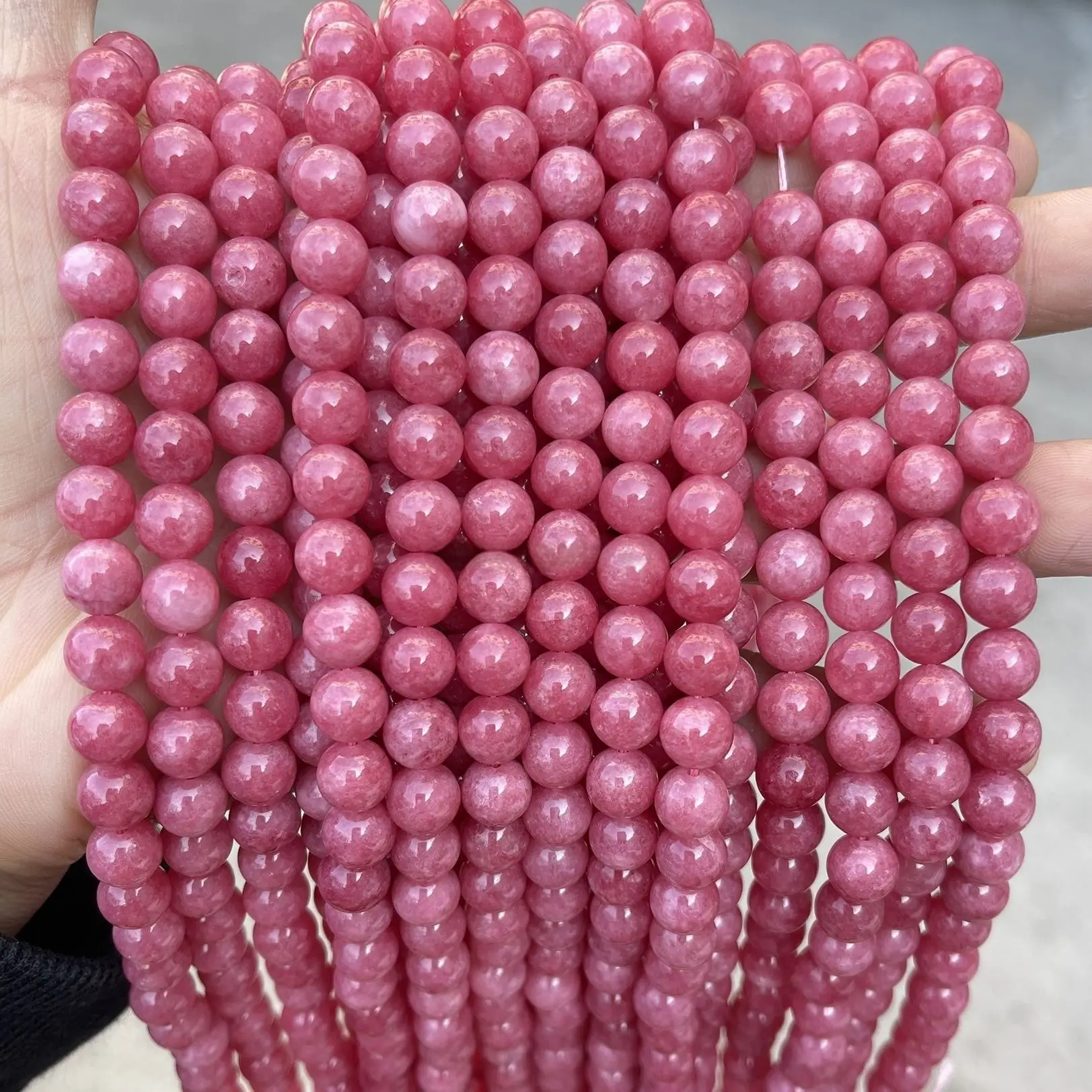 Rose Jade Rhodolite Beads for DIY Jewelry — feature 10