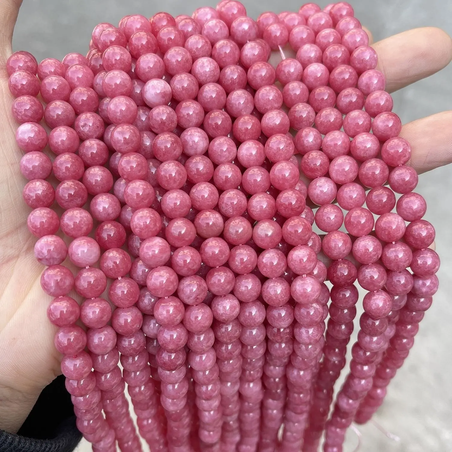 Rose Jade Rhodolite Beads for DIY Jewelry — feature 5