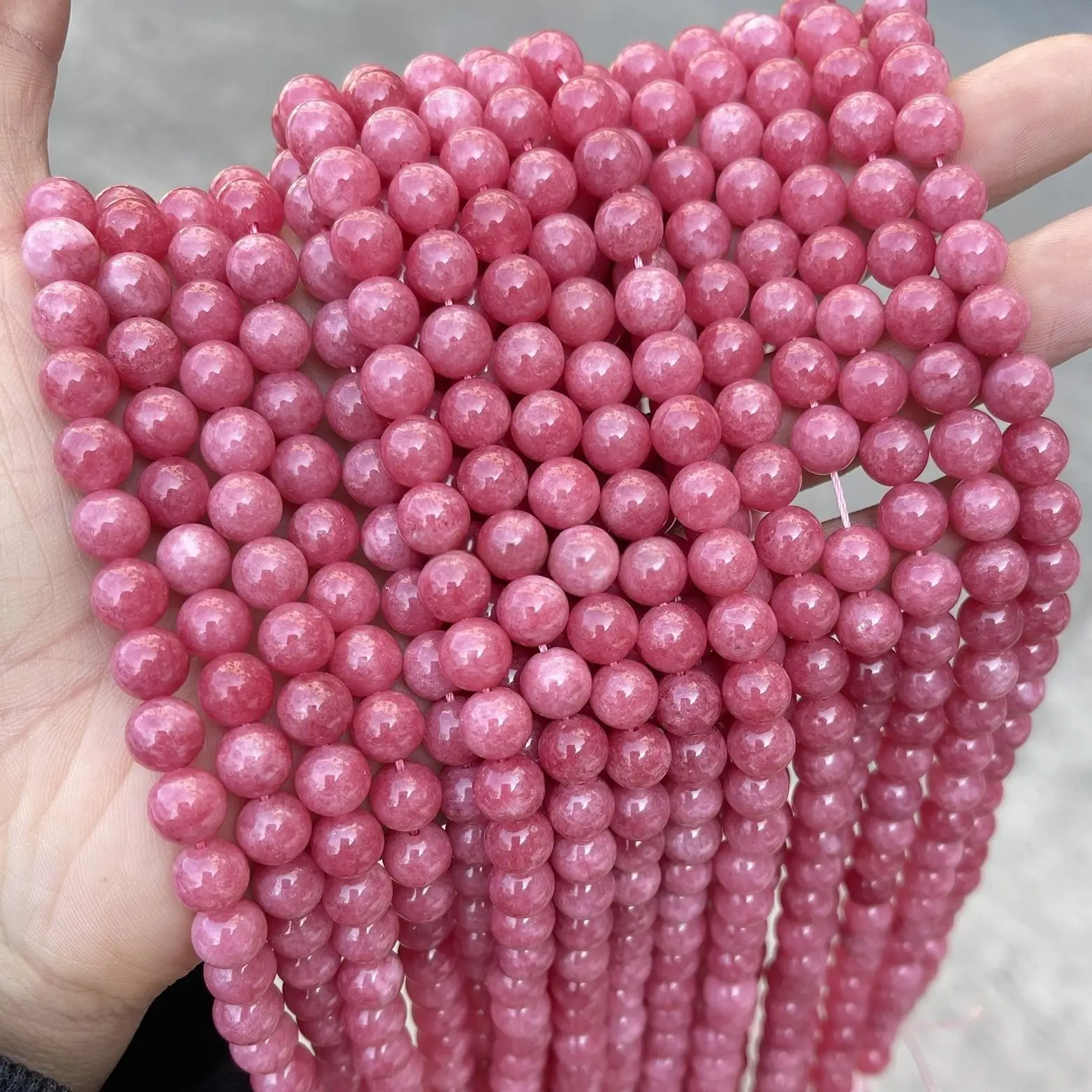 Rose Jade Rhodolite Beads for DIY Jewelry — feature 8