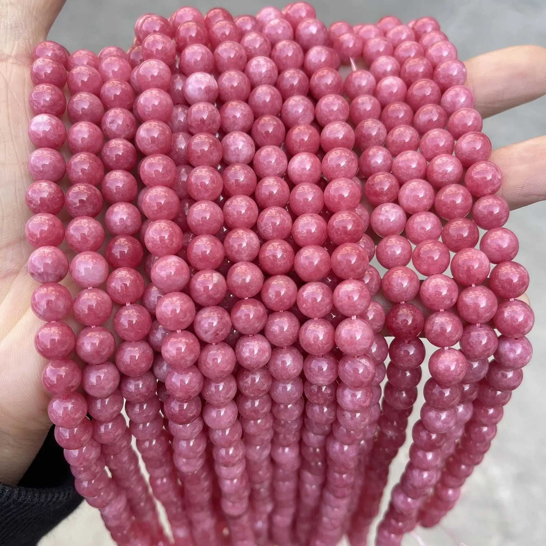 Rose Jade Rhodolite Beads for DIY Jewelry — feature 9