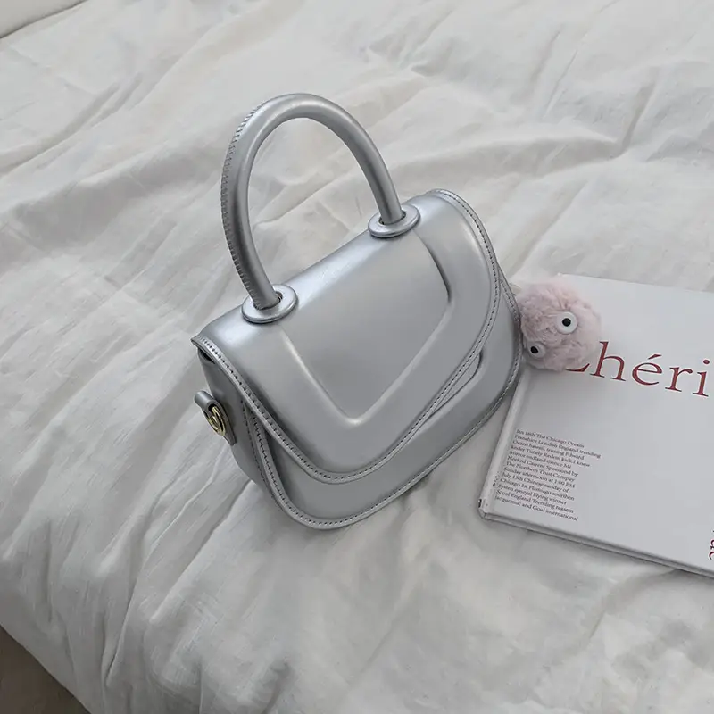 Women's White Square Shoulder Bag 2023 Korean Style - Image 6