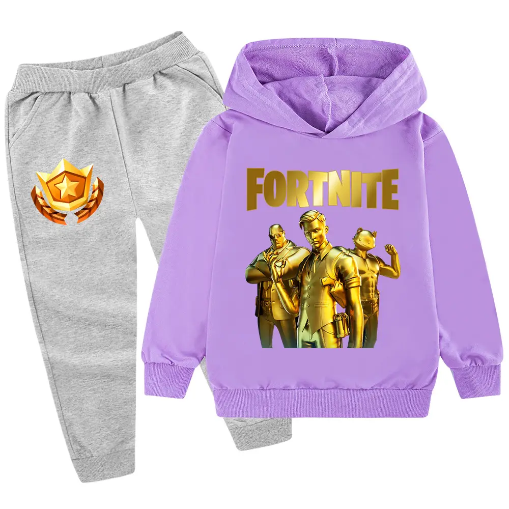 Kids Hoodie Sweatshirt Set Yellow Black Gold Graphic Medium Large — feature 22