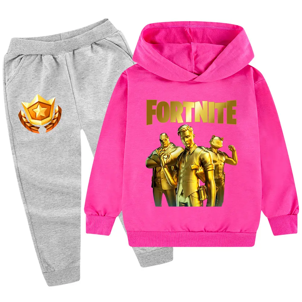 Kids Hoodie Sweatshirt Set Yellow Black Gold Graphic Medium Large — feature 27