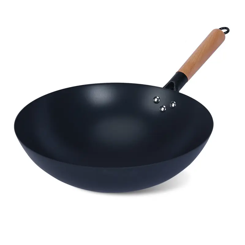 Non-Stick Wok for Women Open Fire Uncoated Iron
