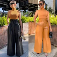 Pink Flashy 2-Piece Women's Summer Set — feature 3