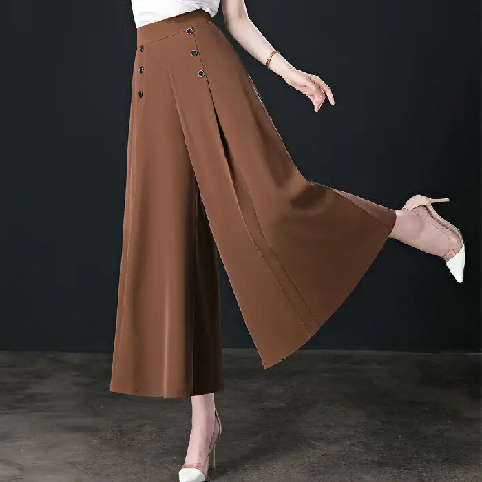 Women's Wide Leg Pants with High Waist Cut 2023 - Image 2