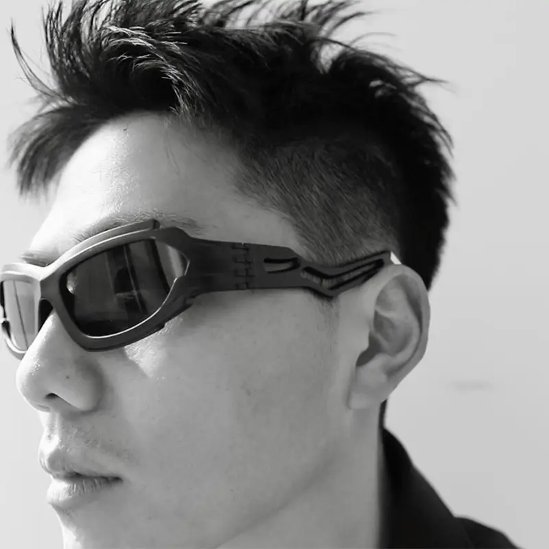 Futuristic Blue Sunglasses for Men 2023 - Image 12