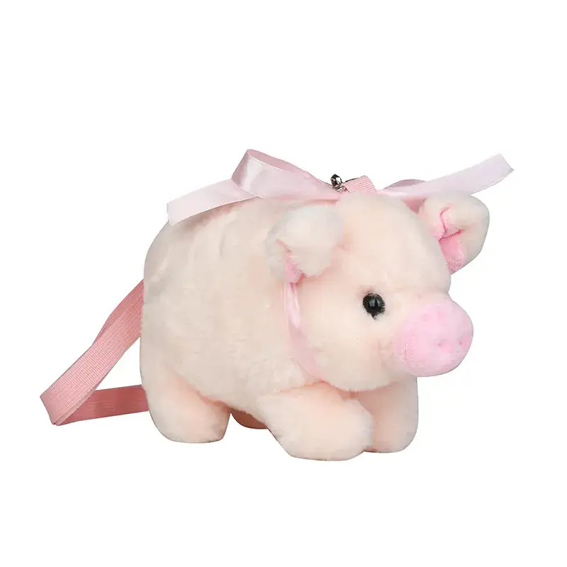 Pink Pig Plush Shoulder Bag for Girls - Image 6