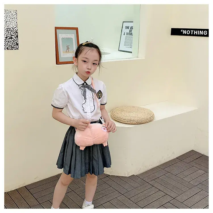 Pink Pig Plush Shoulder Bag for Girls — feature 11