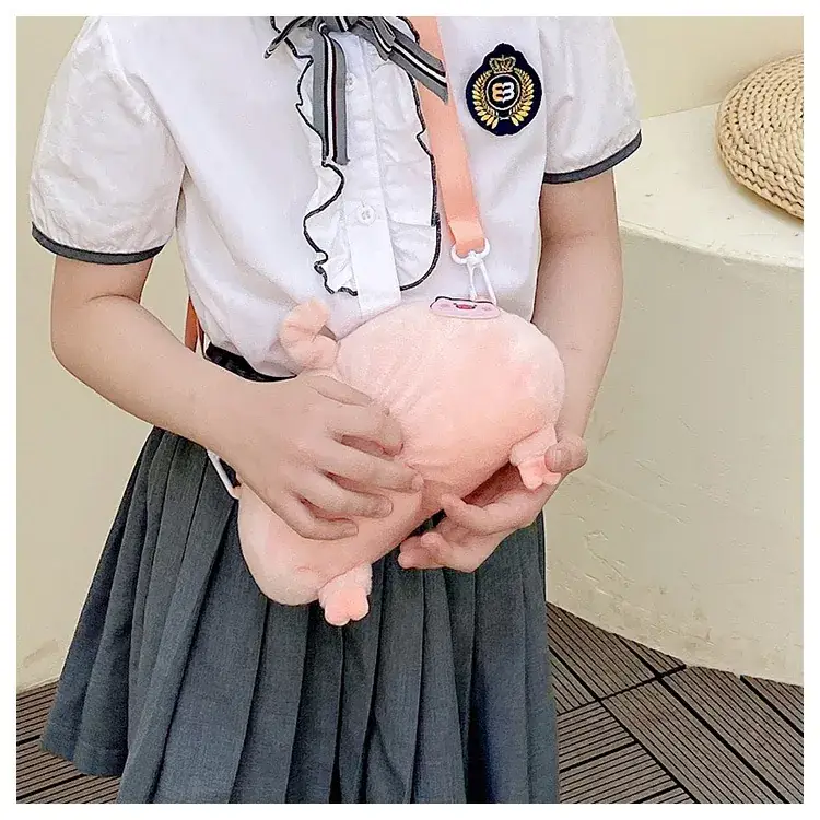 Pink Pig Plush Shoulder Bag for Girls — feature 12