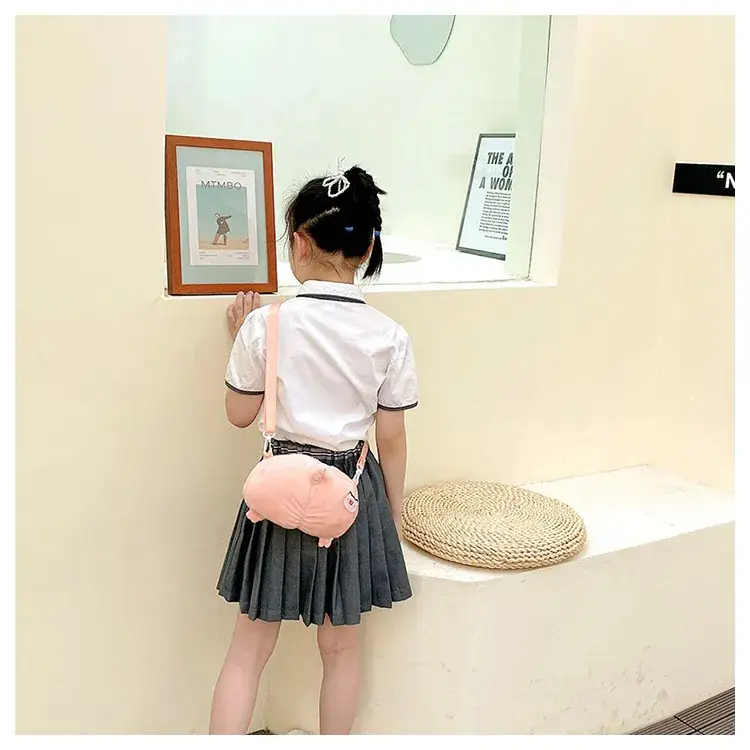Pink Pig Plush Shoulder Bag for Girls — feature 15