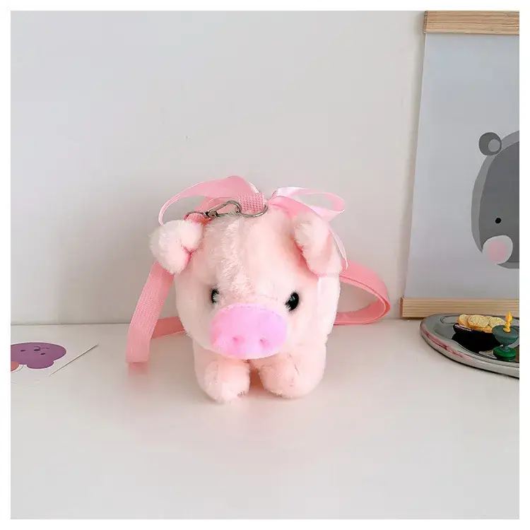 Pink Pig Plush Shoulder Bag for Girls — feature 19