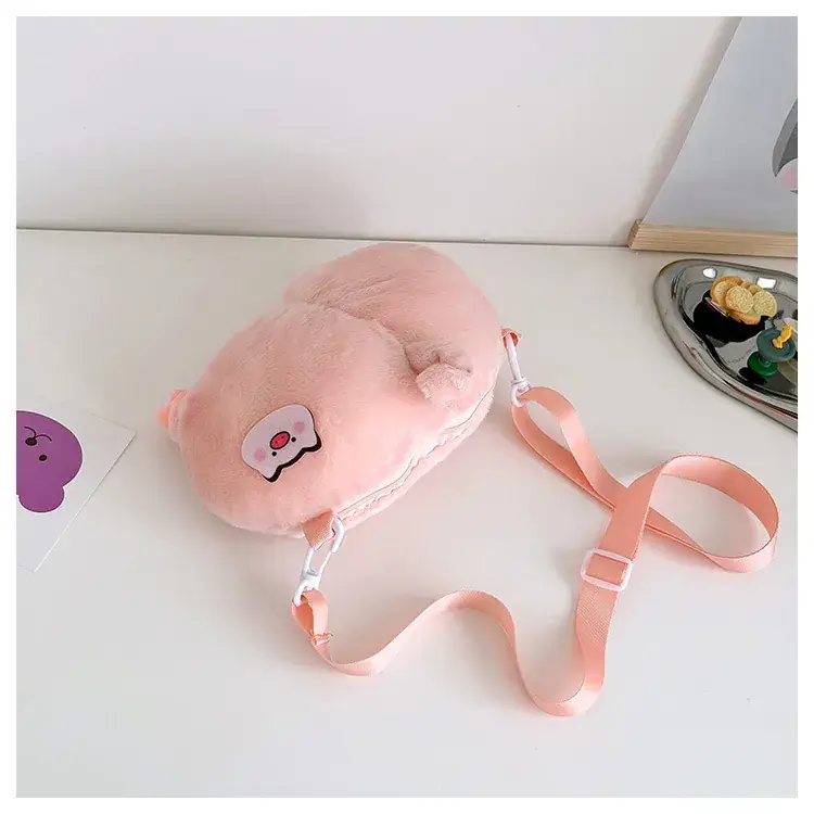 Pink Pig Plush Shoulder Bag for Girls — feature 20