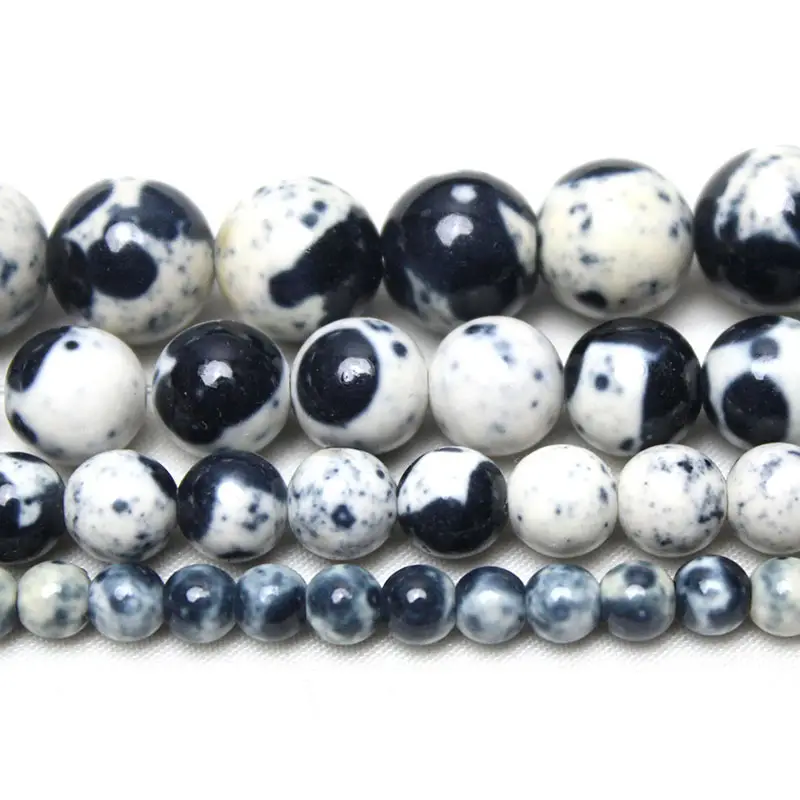 Black & White Marble Stone Beads for Jewelry Making