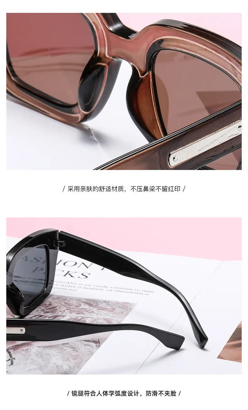 New Fashion Cross-border Sunglasses Black Telescopic — feature 4