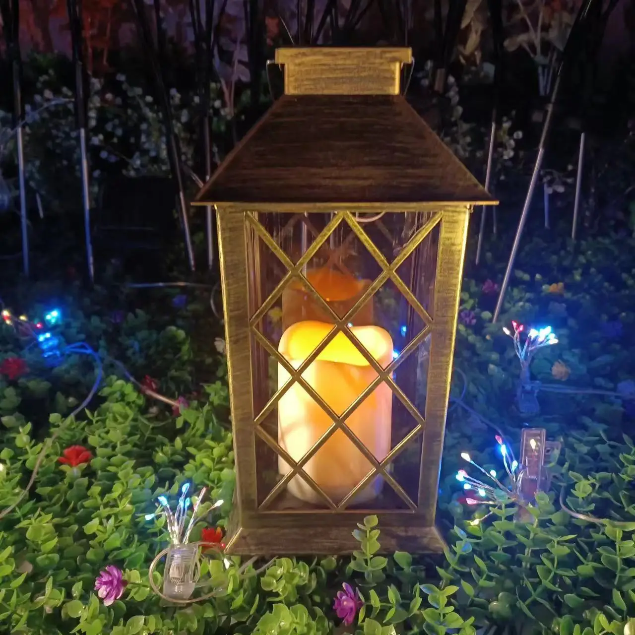 Solar Wind Lamp Candle Palace Lantern Retro Atmosphere — feature 12