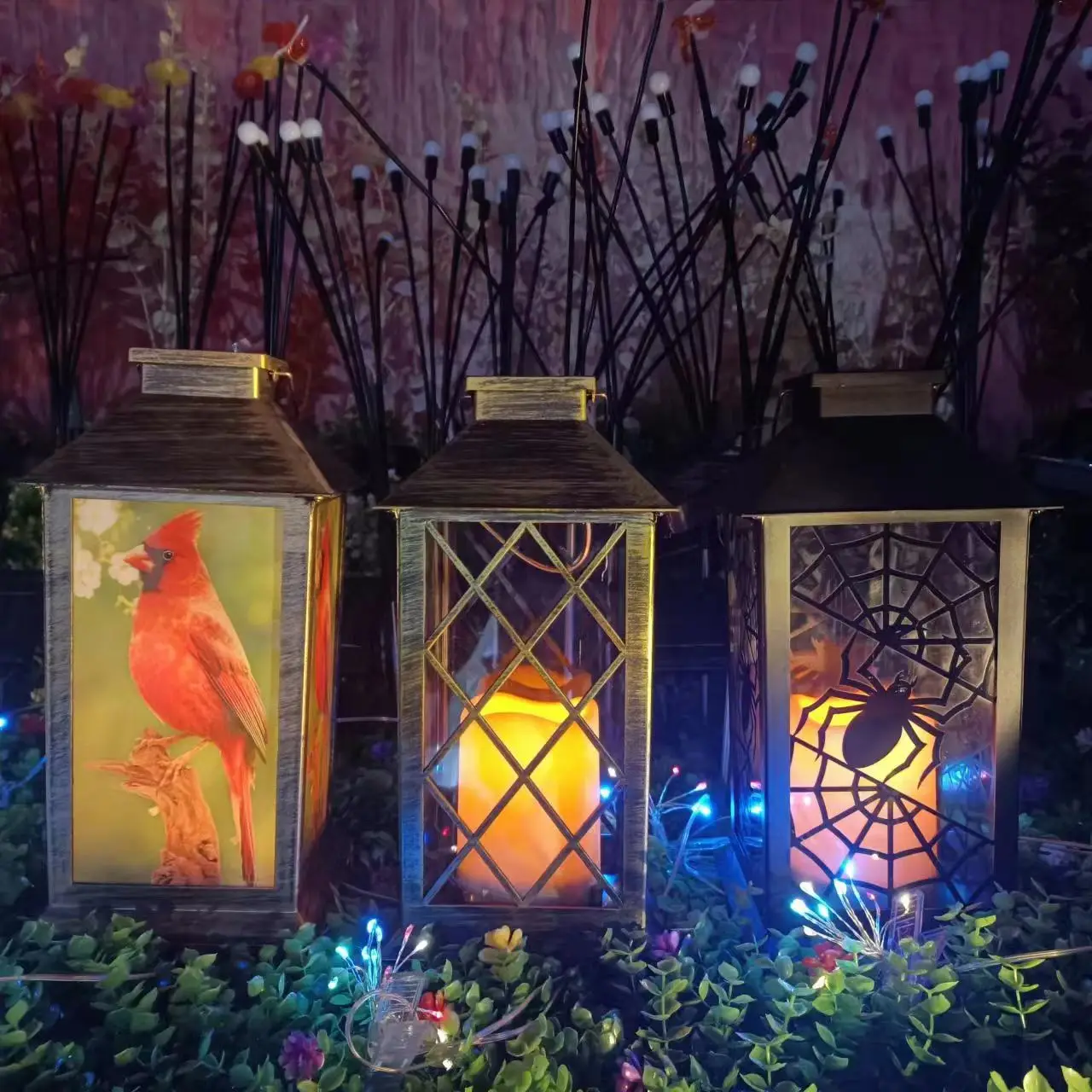 Solar Wind Lamp Candle Palace Lantern Retro Atmosphere — feature 2