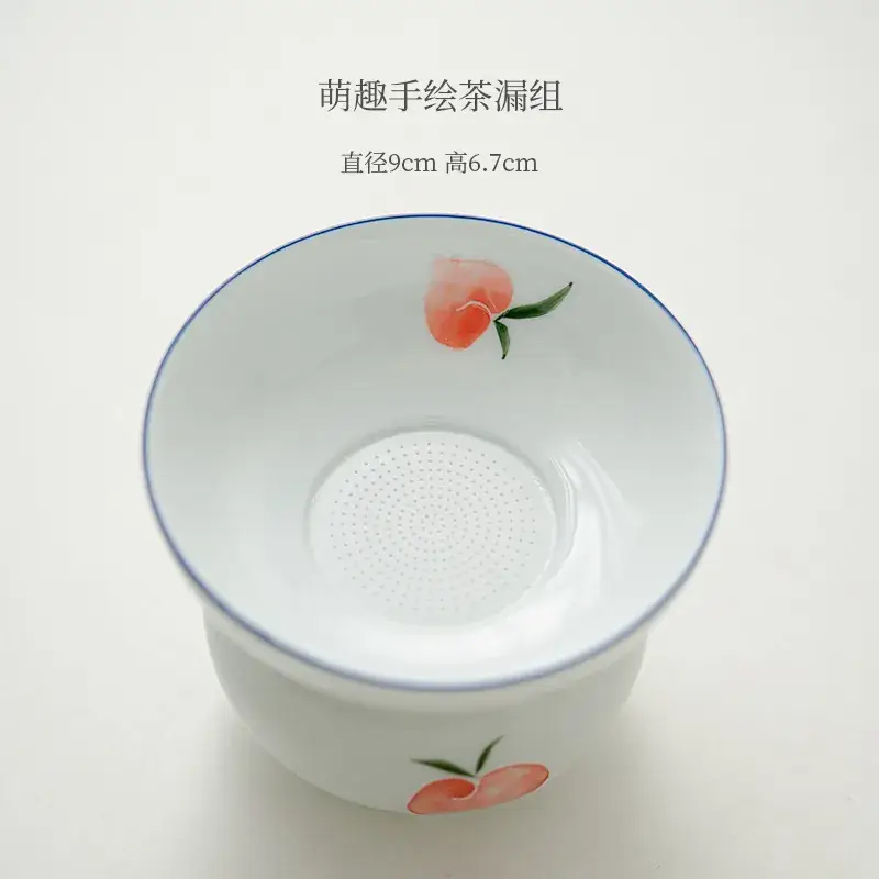 Hand-painted cat ceramic tea set for single cup - Image 10