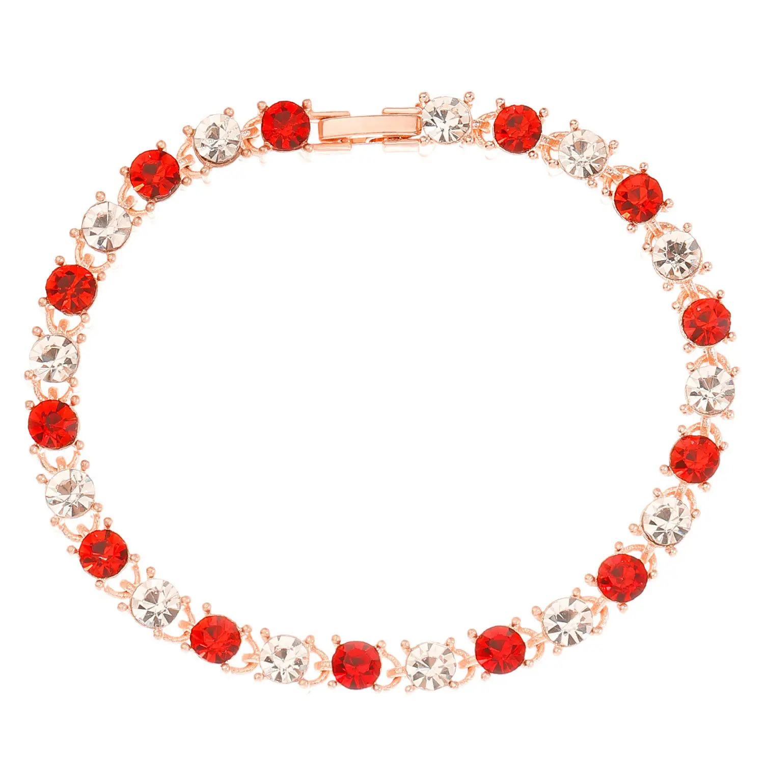 Blue Crystal Water Drop Necklace Set for Women
