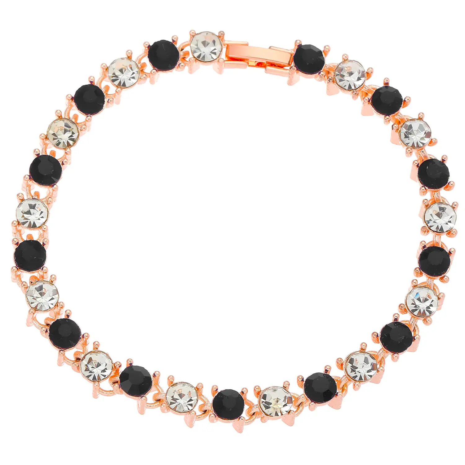 Blue Crystal Water Drop Necklace Set for Women