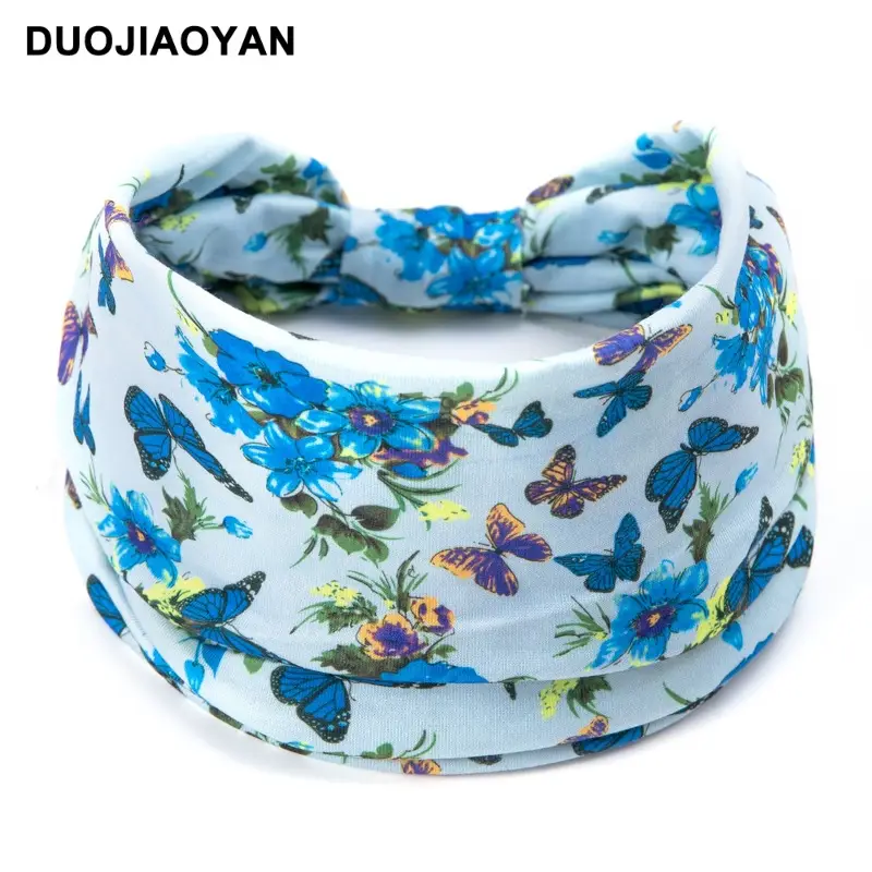 European American Butterfly Elastic Headband with Anti-Sweat Print - Image 8