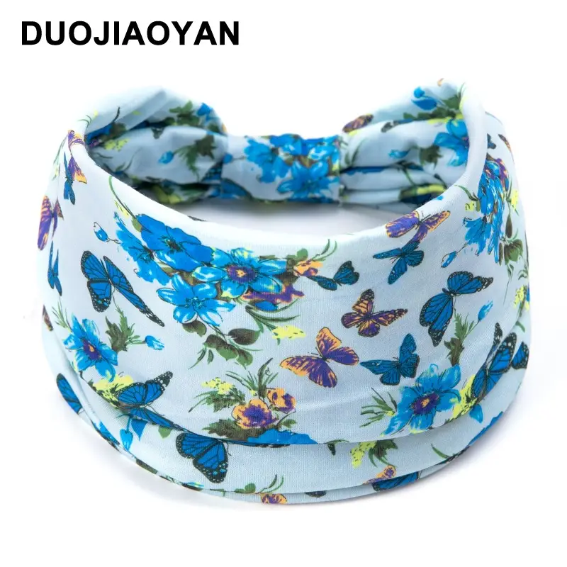 European American Butterfly Elastic Headband with Anti-Sweat Print - Image 2