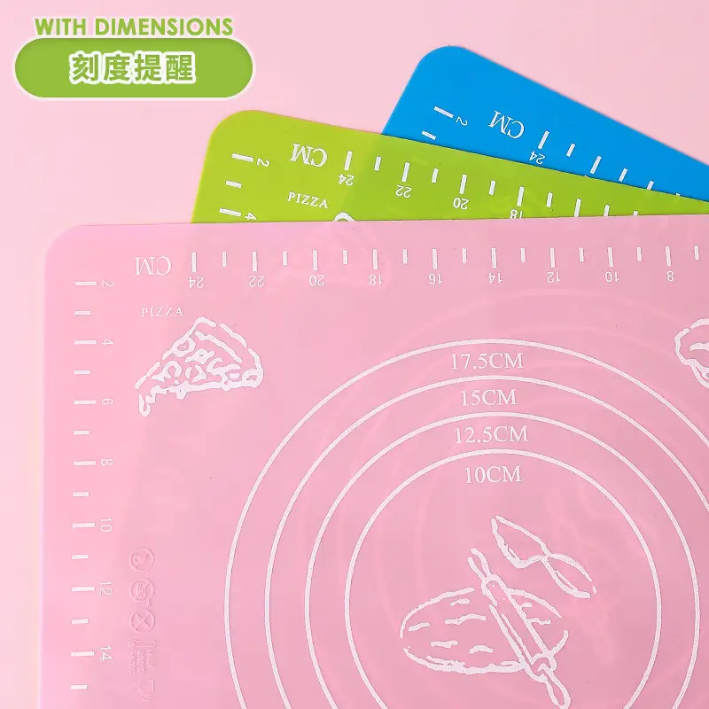 Blue Silicone Kneading Mat 30x30cm Food Grade