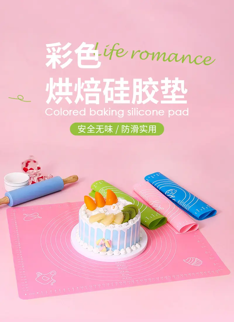 Blue Silicone Kneading Mat 30x30cm Food Grade — feature 3