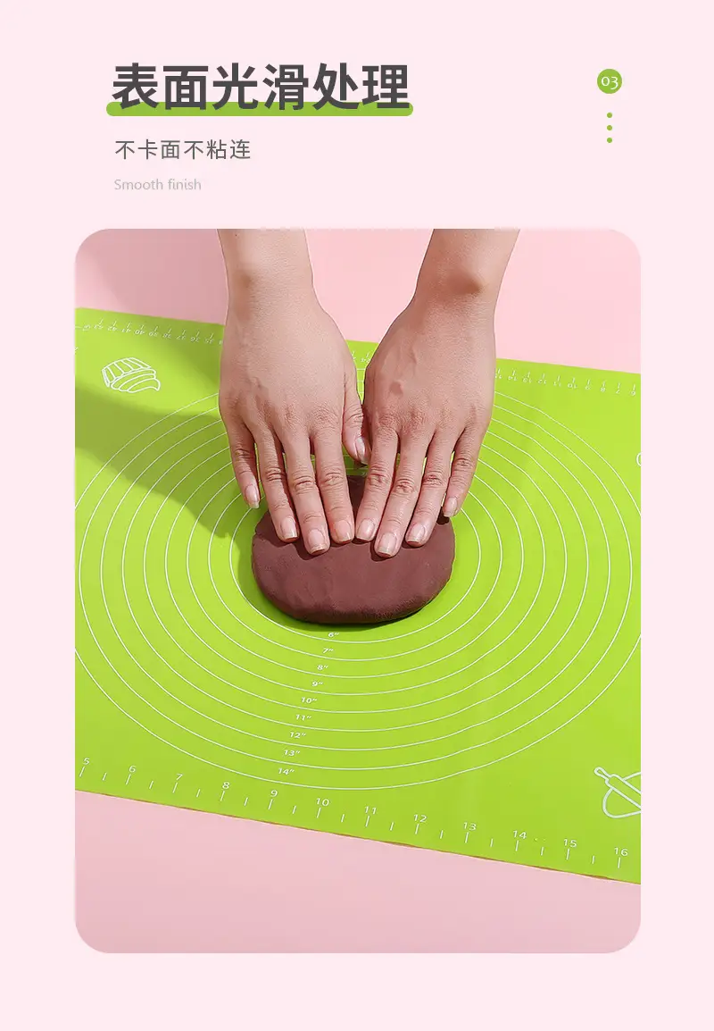 Blue Silicone Kneading Mat 30x30cm Food Grade — feature 8