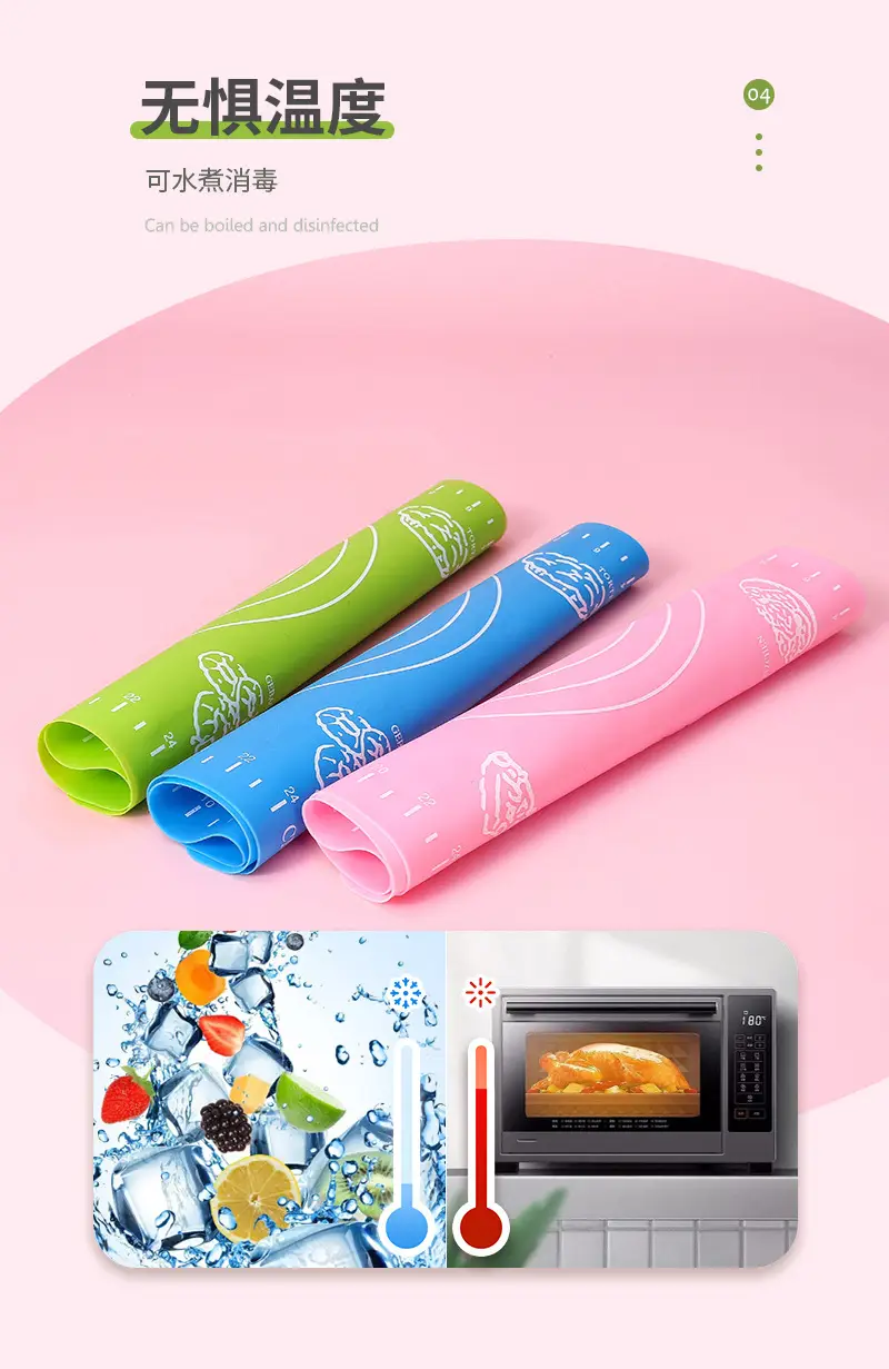 Blue Silicone Kneading Mat 30x30cm Food Grade — feature 9
