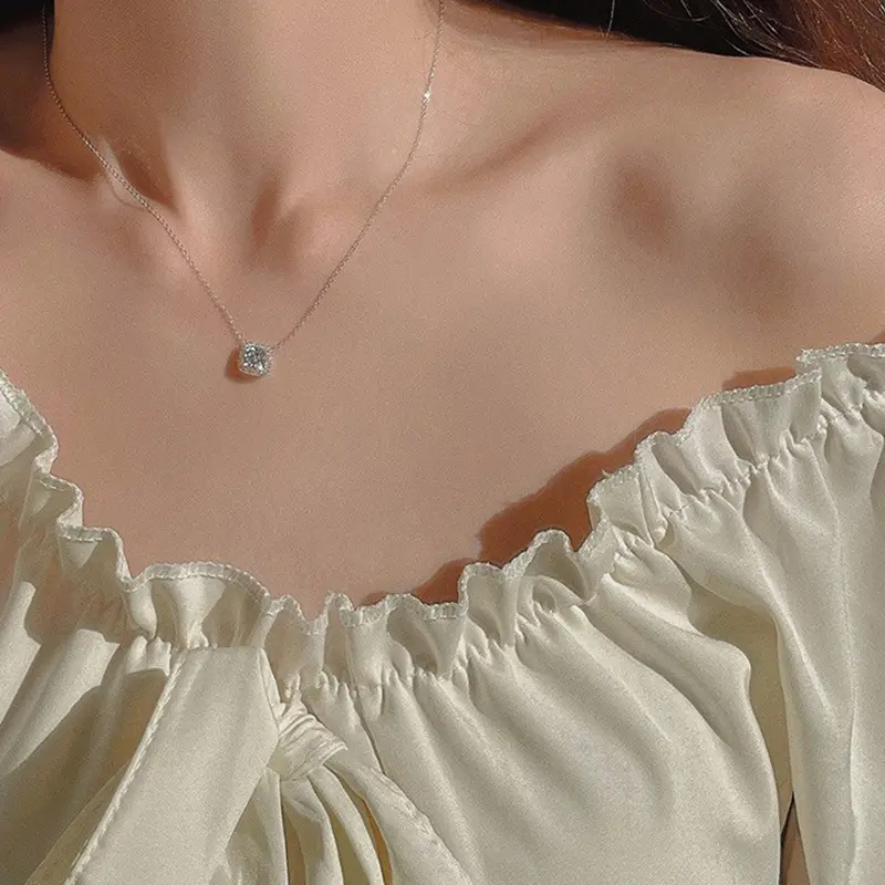 Cubic Sugar Shape Zircon Necklace for Women - Image 5