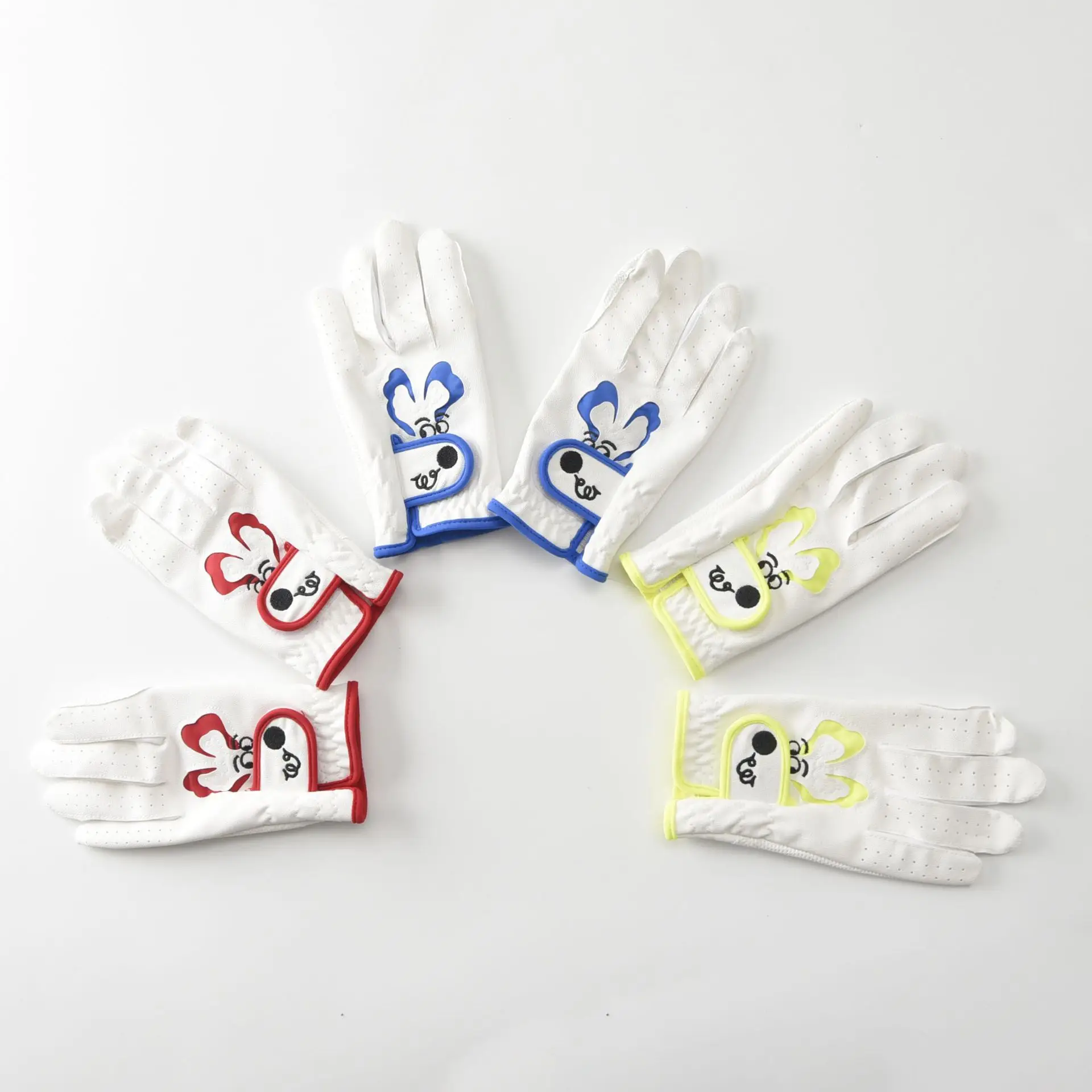 Children's Golf Gloves White Blue Cartoon Non-Slip — feature 2