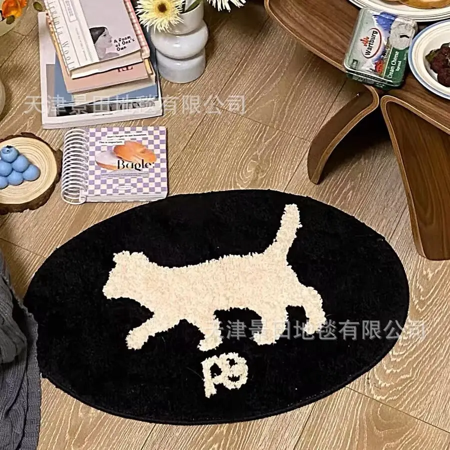Light Luxury Antique Toilet Flocking Foot Mat - Image 5
