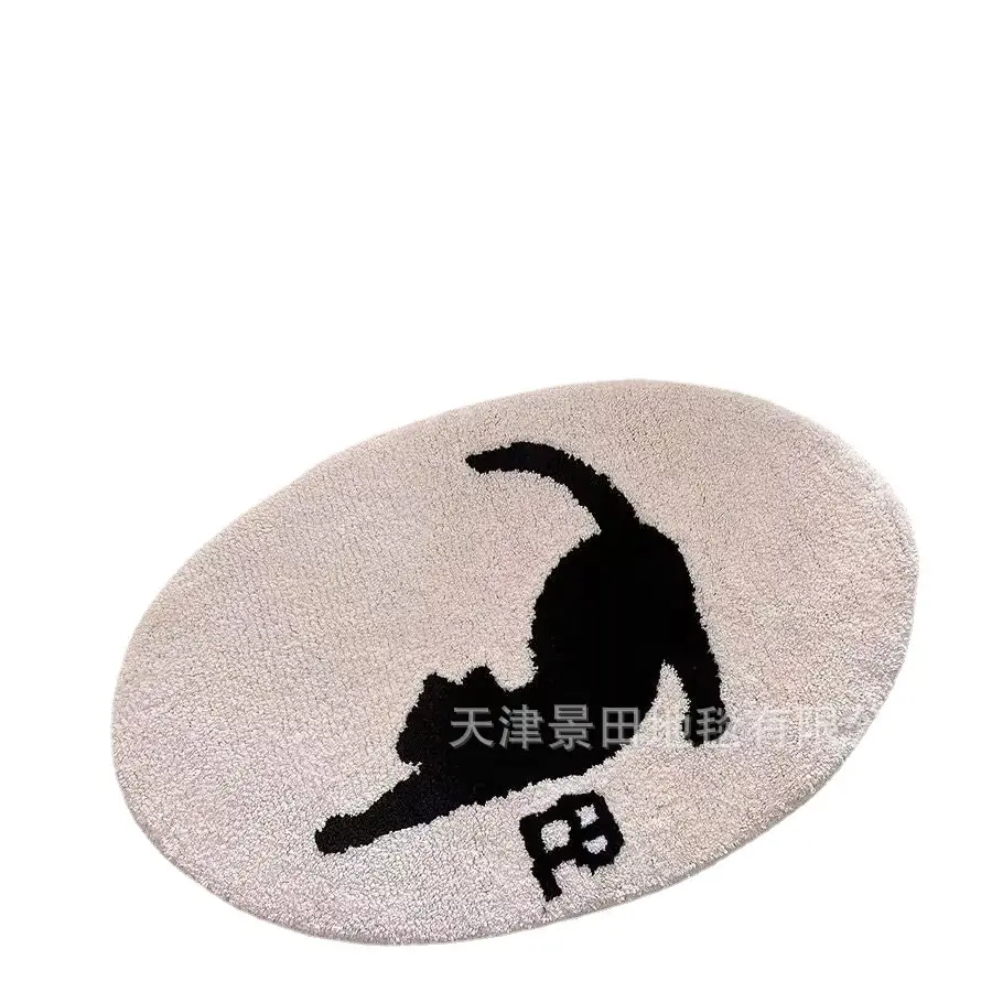 Light Luxury Antique Toilet Flocking Foot Mat - Image 6
