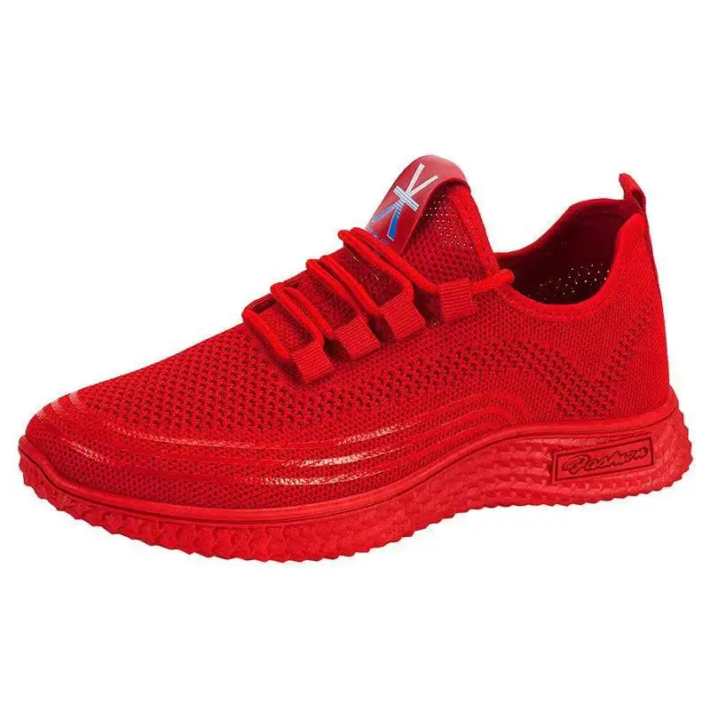 Women's shoes 2023 new flying woven breathable sneaker women's popular running shoes foreign trade wholesale women's shoes mom shoes — feature 14